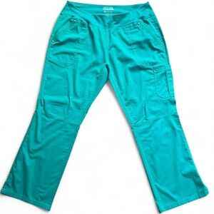 Healing Hands Purple Label Green Scrub Pants Large Petite